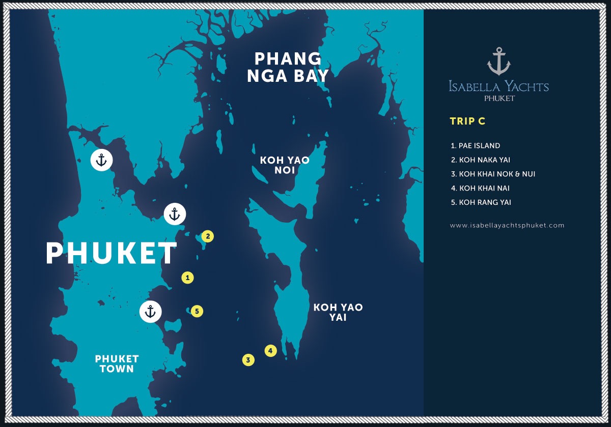 Snorkeling 5 Islands Trip map